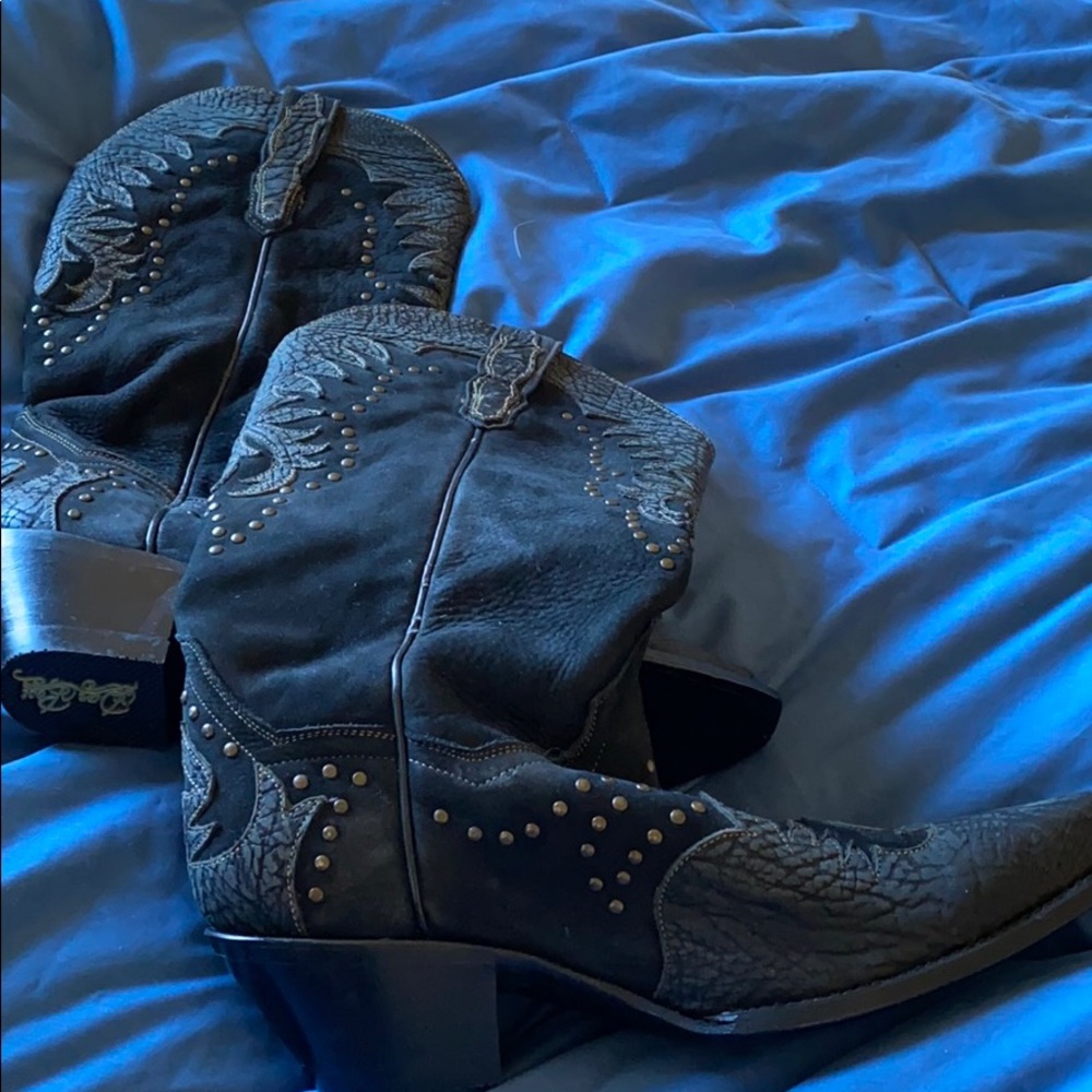 Dan Post black leather boots